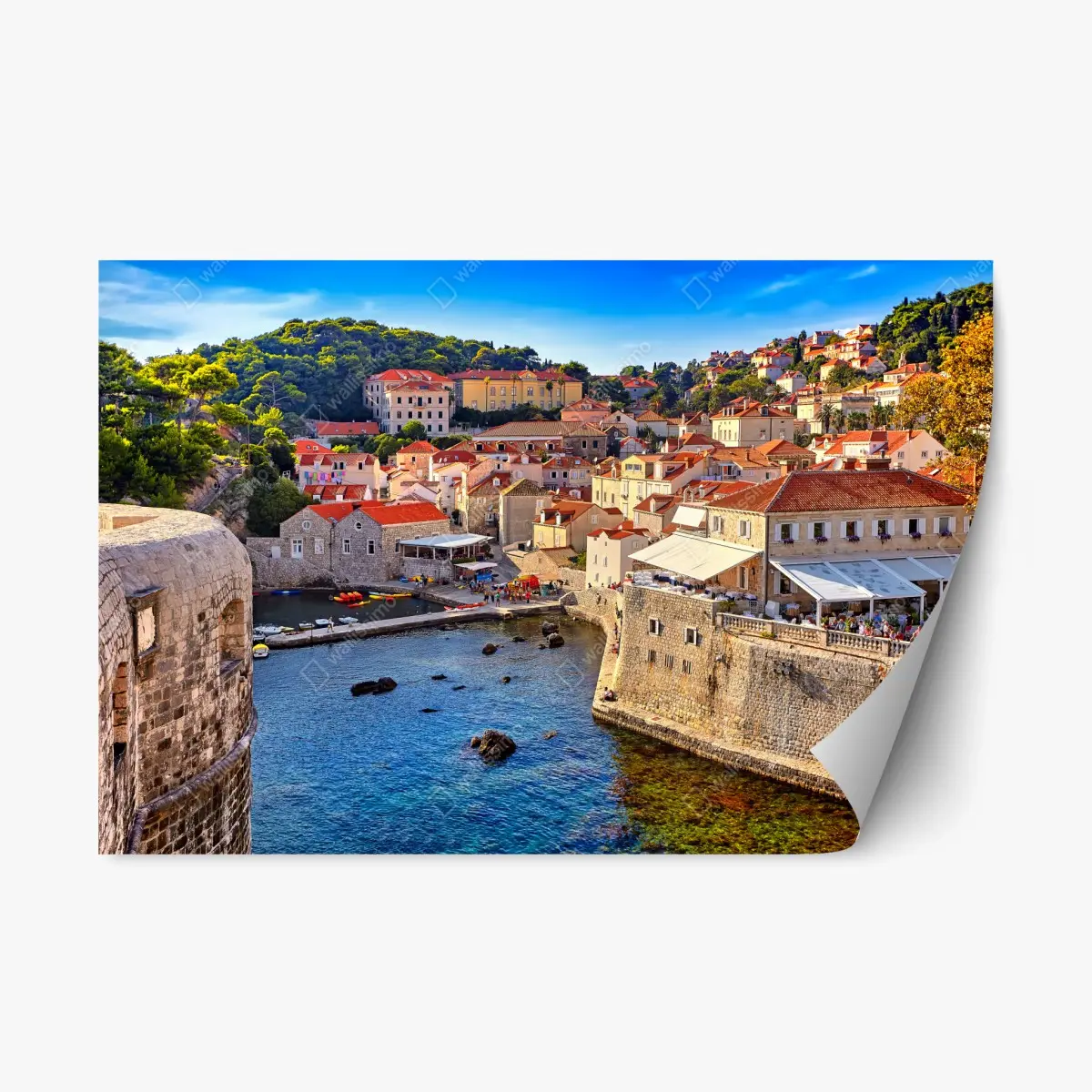 Repositionierbarer Aufkleber Dubrovnik alte stadt am meer – Pixers®