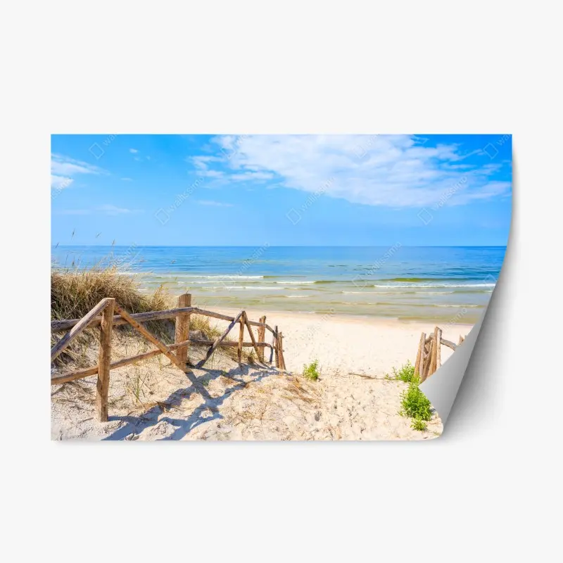 Repositionierbarer Aufkleber zugang zum strand in Lubiatowo, Polen