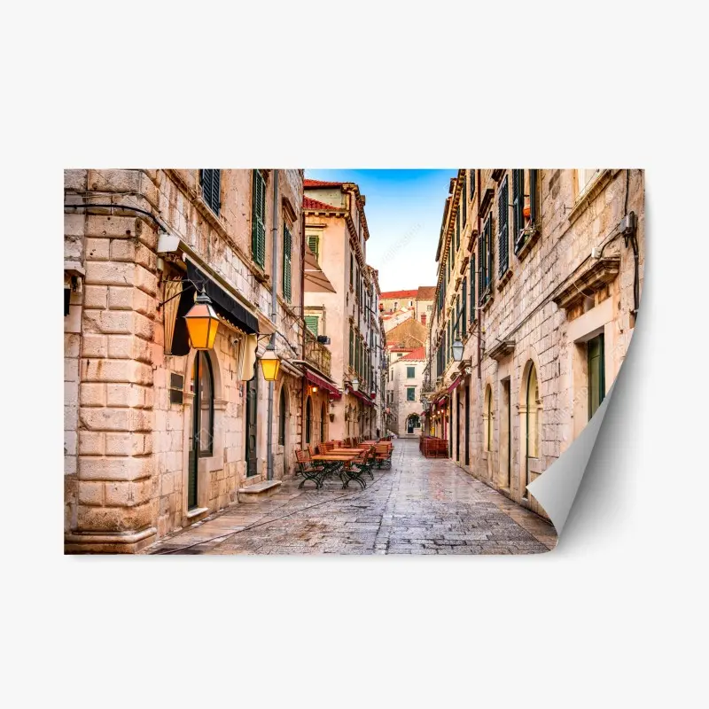 Repositionierbarer Aufkleber Dubrovnik altstadtgasse