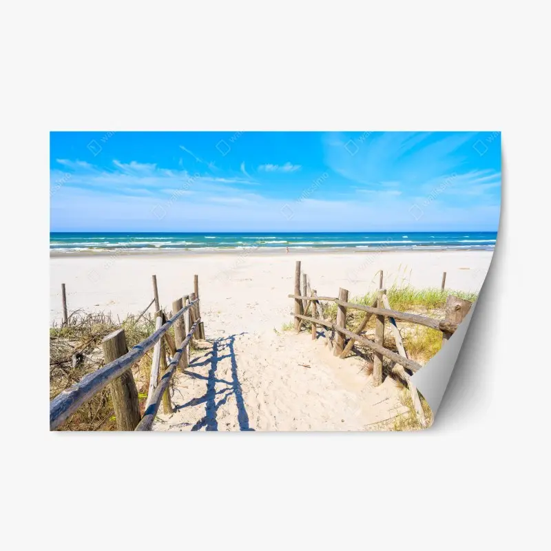 Repositionierbarer Aufkleber eingang zum Strand von Debki an der Ostsee