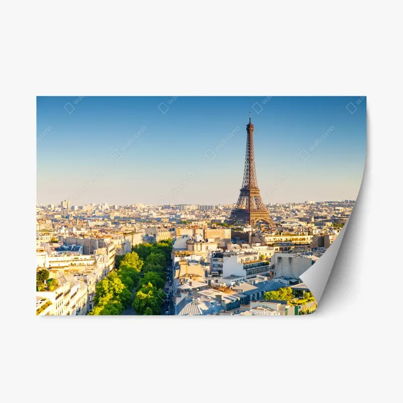Repositionierbarer Aufkleber Paris skyline mit dem Eiffelturm