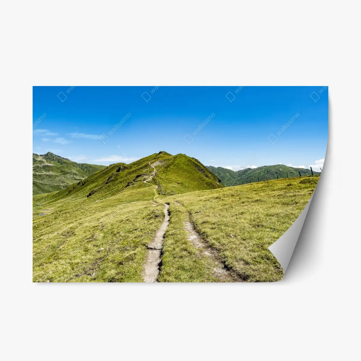 Repositionierbarer Aufkleber gewundener wanderweg im Zillertal – Pixers®