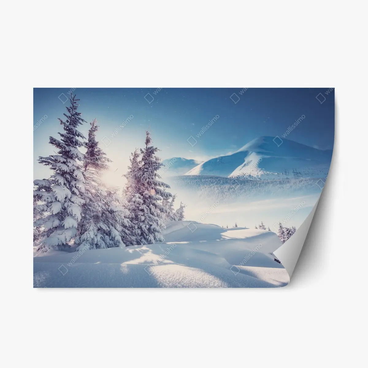 Repositionierbarer Aufkleber majestätische winterlandschaft der Karpaten – Pixers®