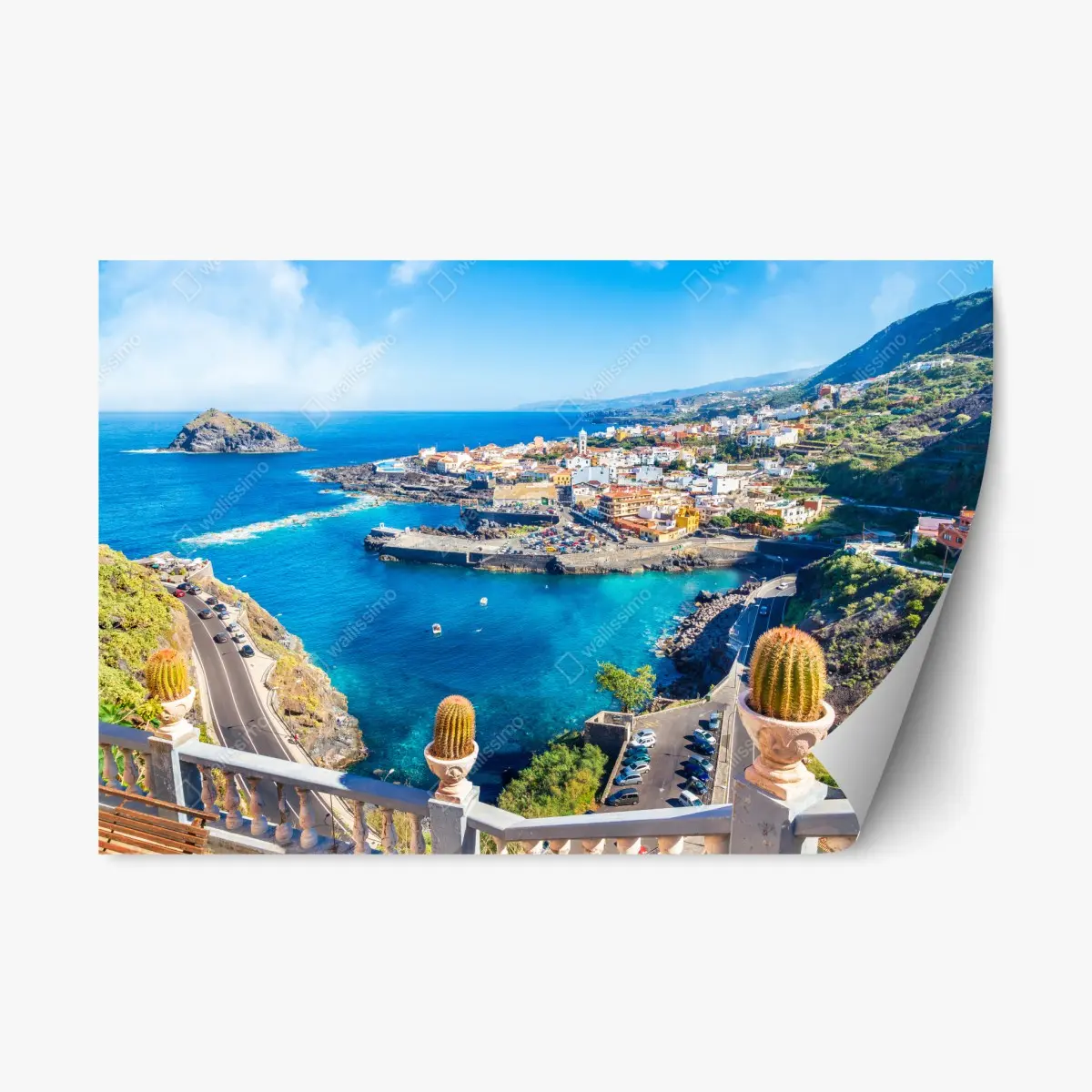 Repositionierbarer Aufkleber Garachico küstenpanorama, Teneriffa – Pixers®
