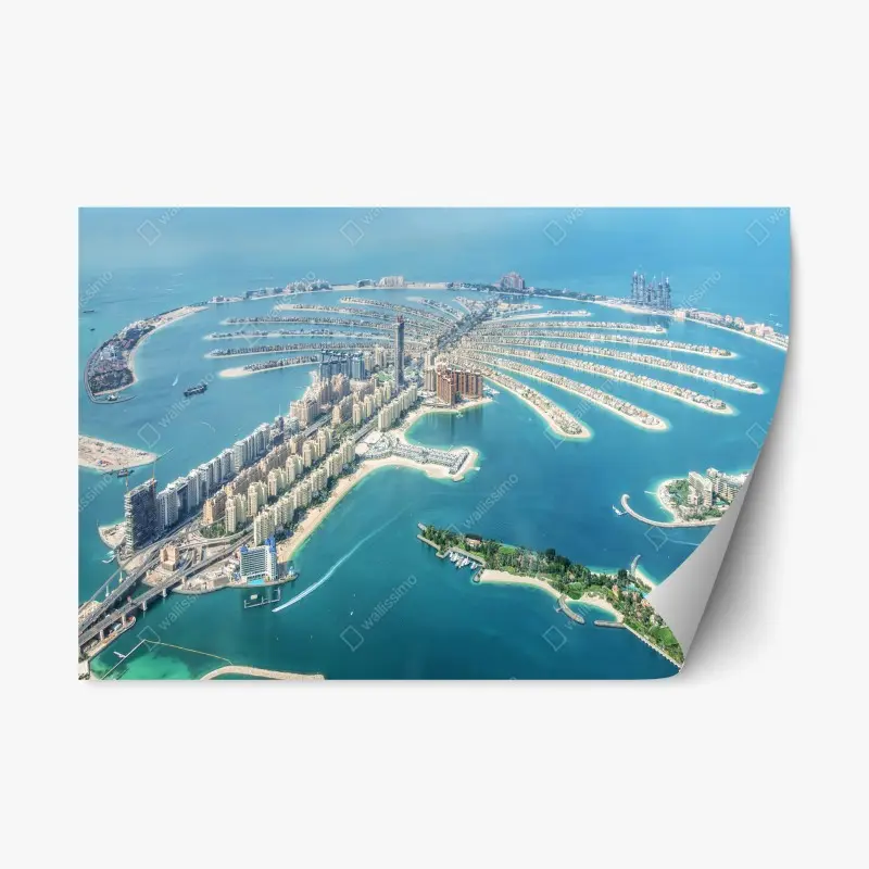 Repositionierbarer Aufkleber luftaufnahme von Palm Jumeirah, Dubai