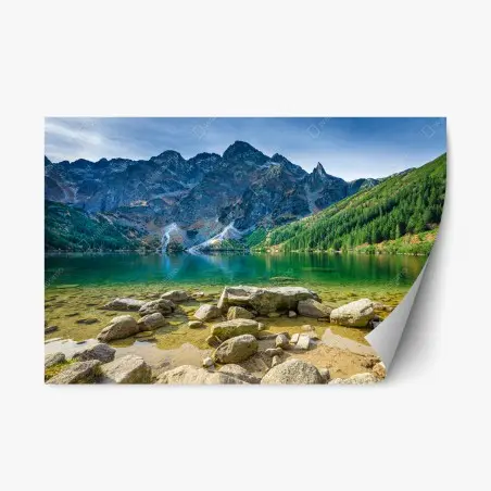 Repositionierbarer Aufkleber Morskie Oko smaragdsee in Tatra – Pixers®