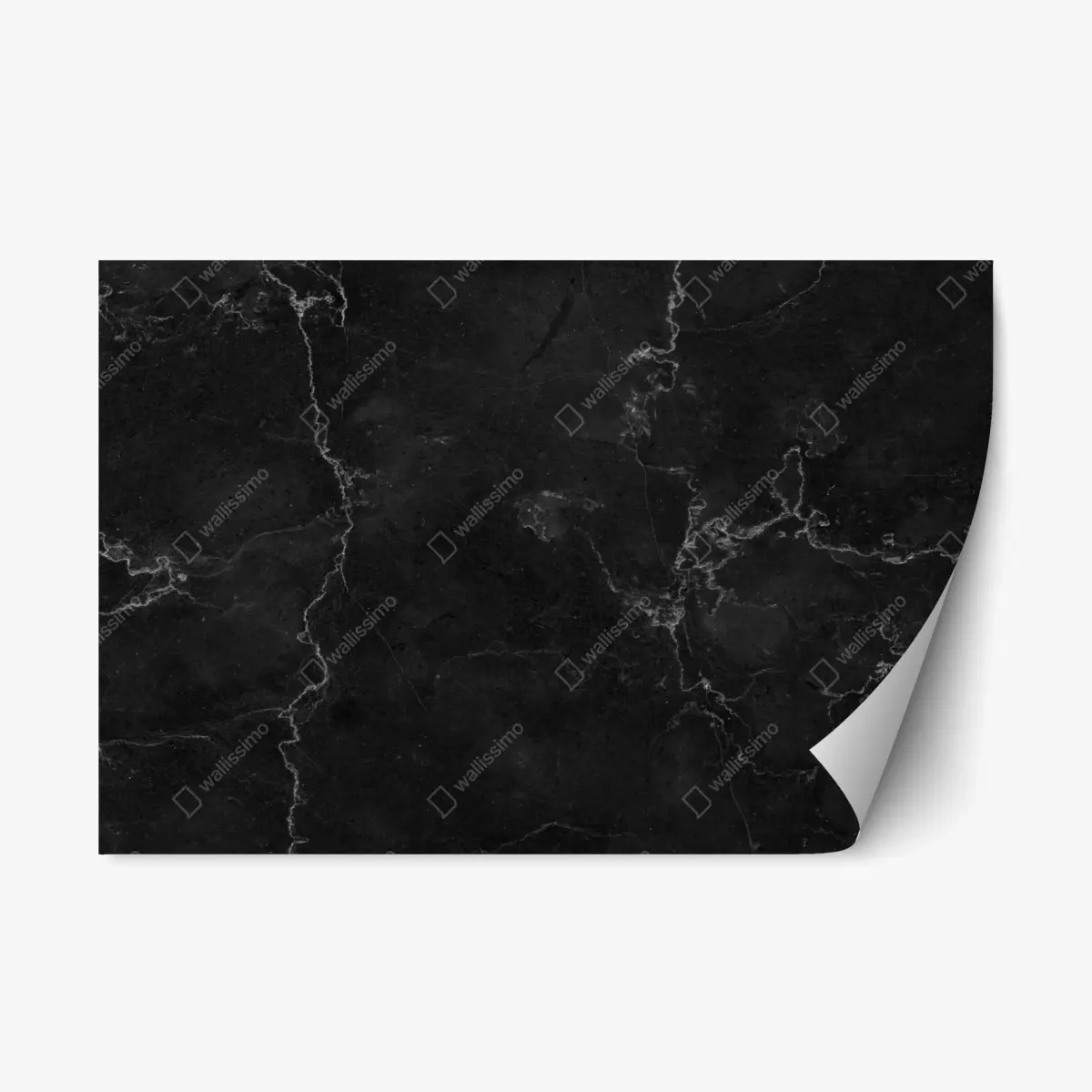 Repositionierbarer Aufkleber schwarze marmortextur – Pixers®