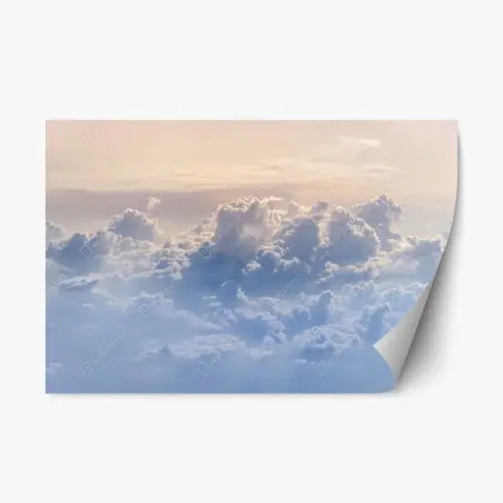 Repositionierbarer Aufkleber sanfte wolken über dem blauen himmel – Pixers®