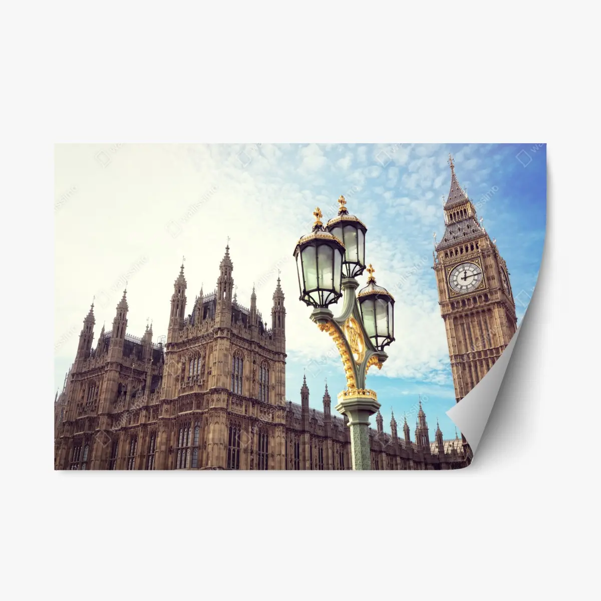 Repositionierbarer Aufkleber Big Ben und Westminster-Palast in London – Pixers®