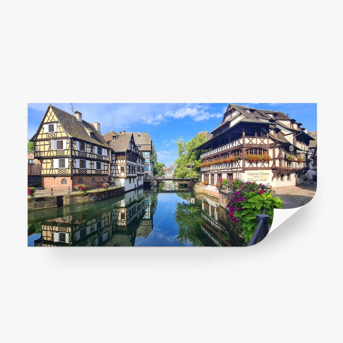 Fototapete malerische fachwerkhäuser am kanal – Pixers®