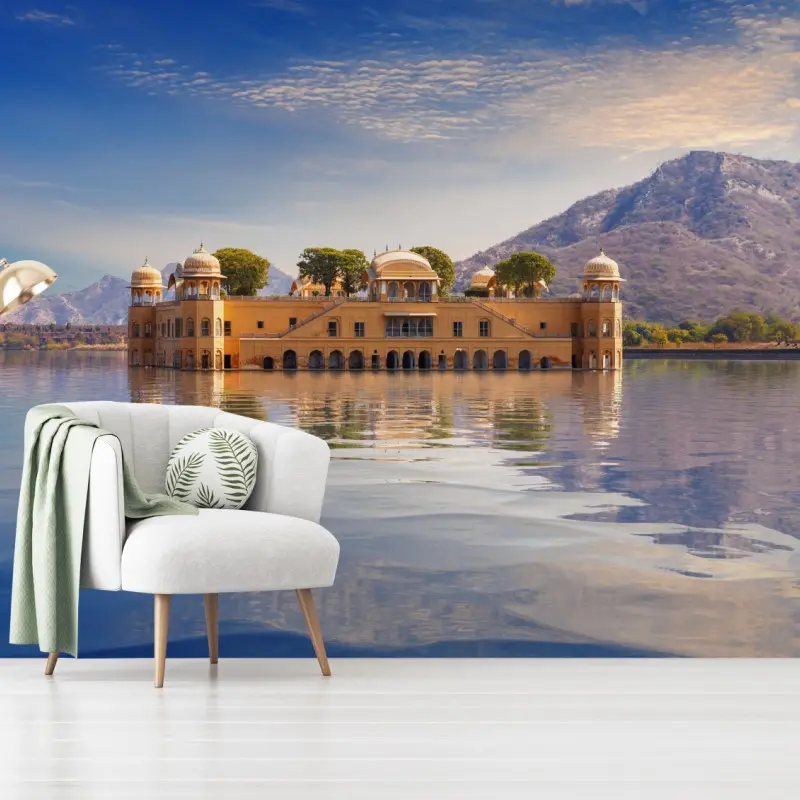 Fototapete Jal Mahal am ruhigen See