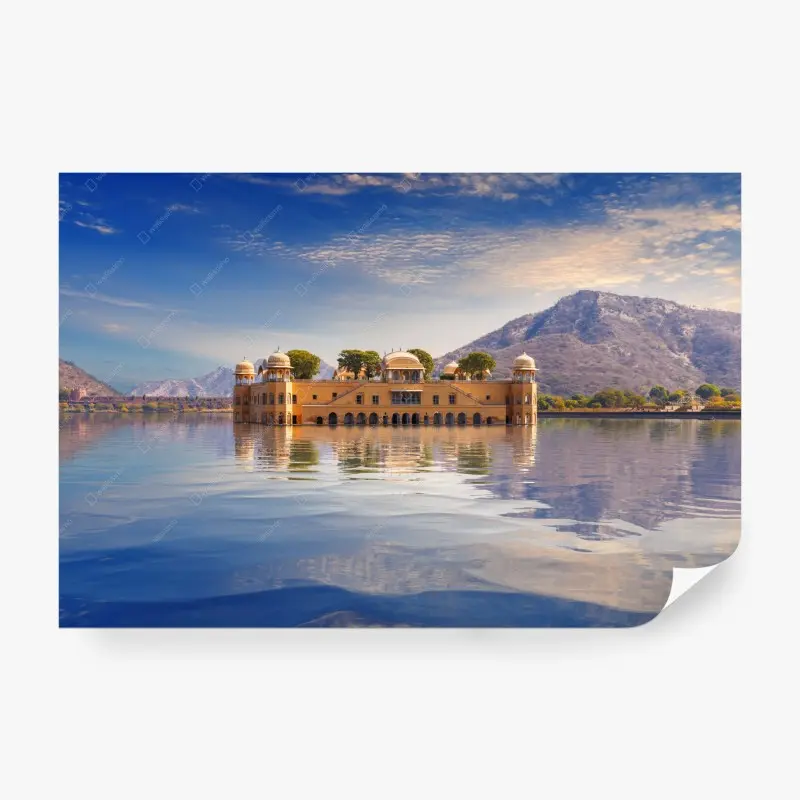 Fototapete Jal Mahal am ruhigen See