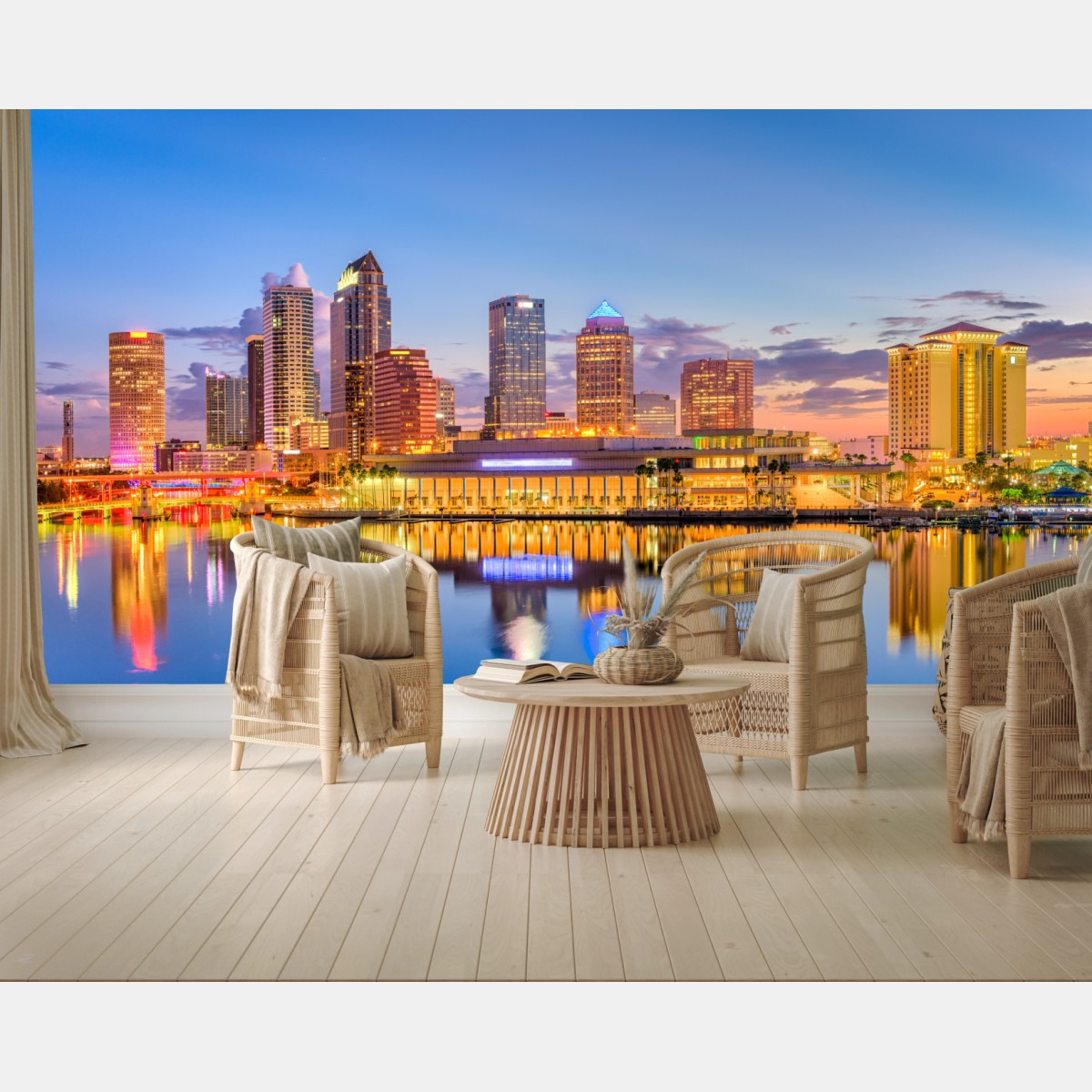 Fototapete Tampa skyline bei dämmerung – Pixers®