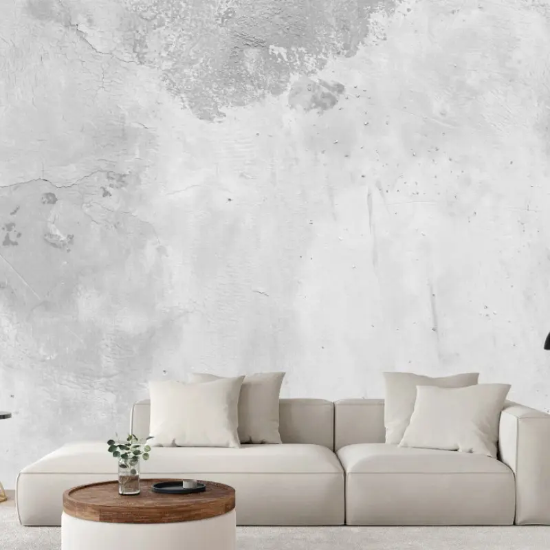 Fototapete weiße abblätternde betonwand textur