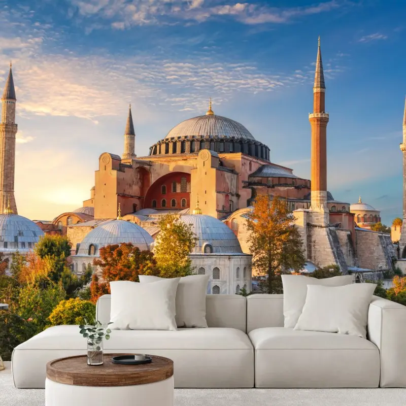 Fototapete Hagia Sophia goldene stunde