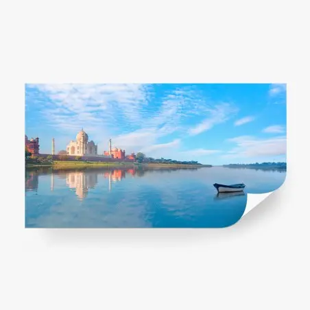 Fototapete Taj Mahal gespiegelt im morgenlicht – Pixers®