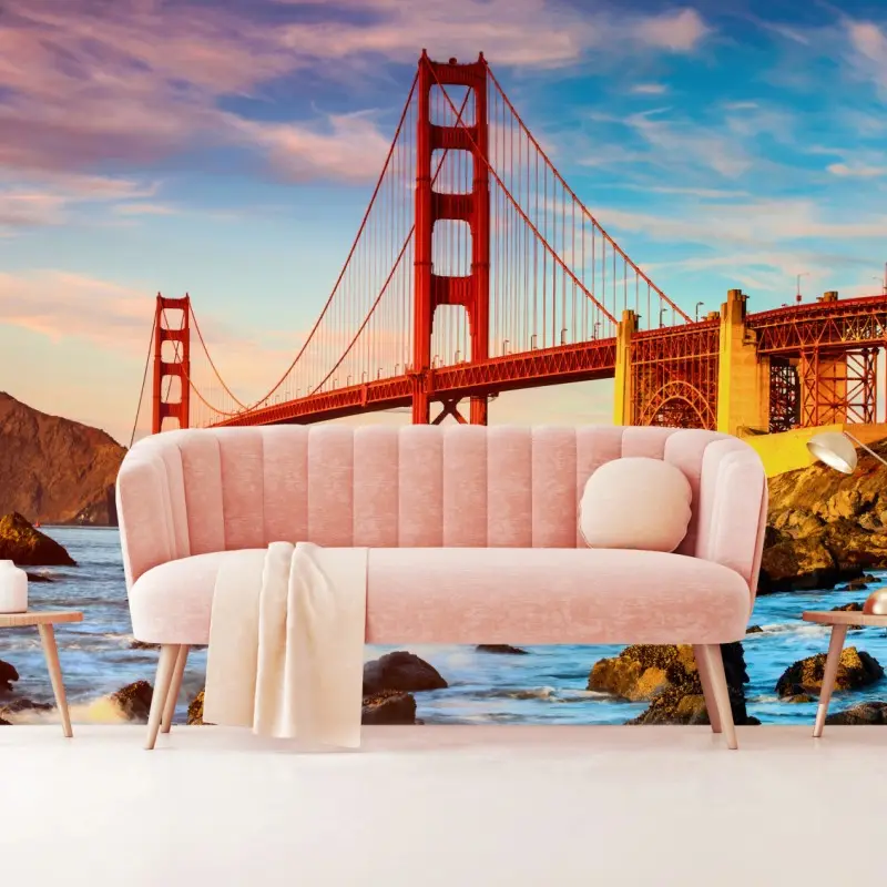 Fototapete Golden Gate Bridge bei sonnenuntergang