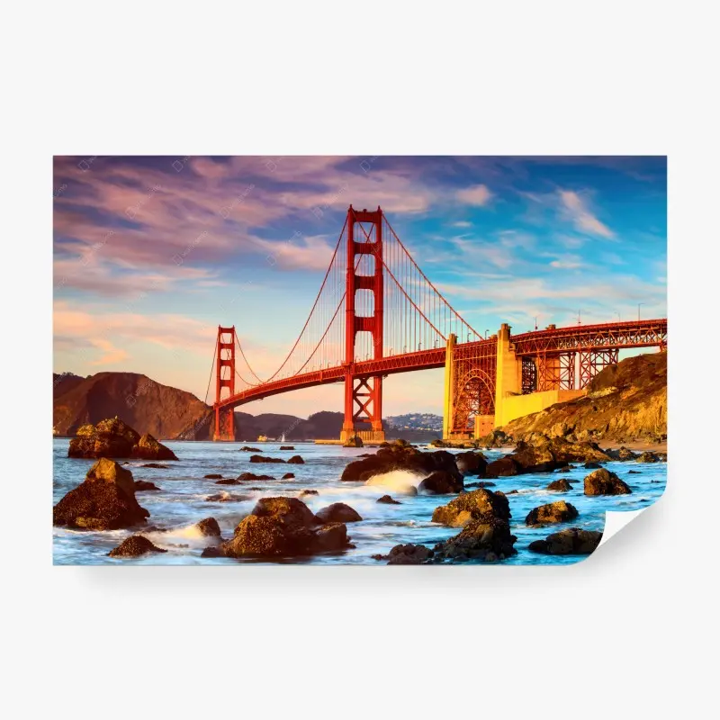 Fototapete Golden Gate Bridge bei sonnenuntergang