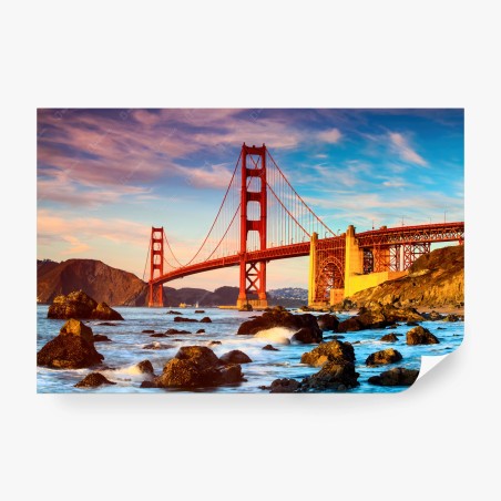 Fototapete Golden Gate Bridge bei sonnenuntergang – Pixers®