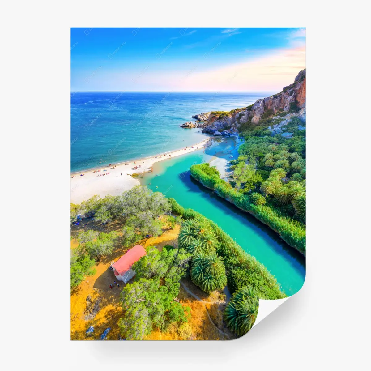 Fototapete türkise lagune am strand – Pixers®
