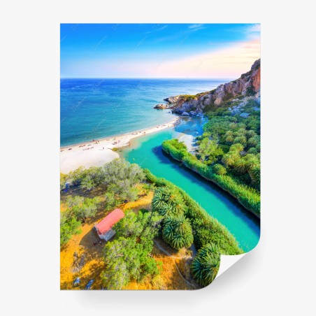 Fototapete türkise lagune am strand – Pixers®