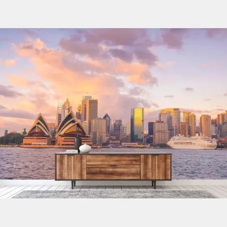 Fototapete panorama Sydney bei sonnenuntergang – Pixers®
