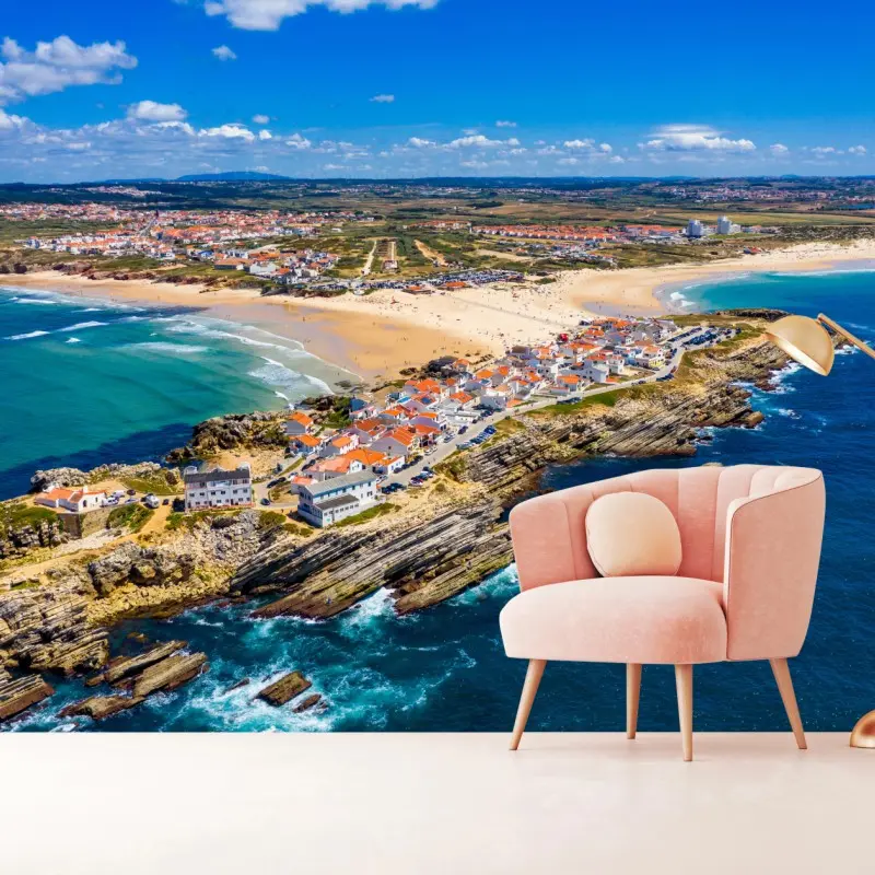 Fototapete Baleal luftaufnahme der küste