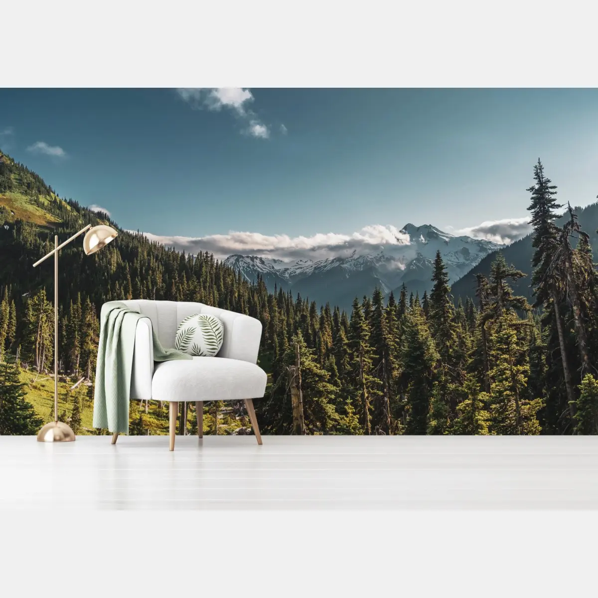 Fototapete majestätische alpine waldlandschaft – Pixers®