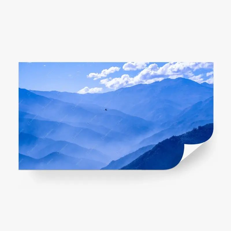 Fototapete ruhige blaue bergschichten