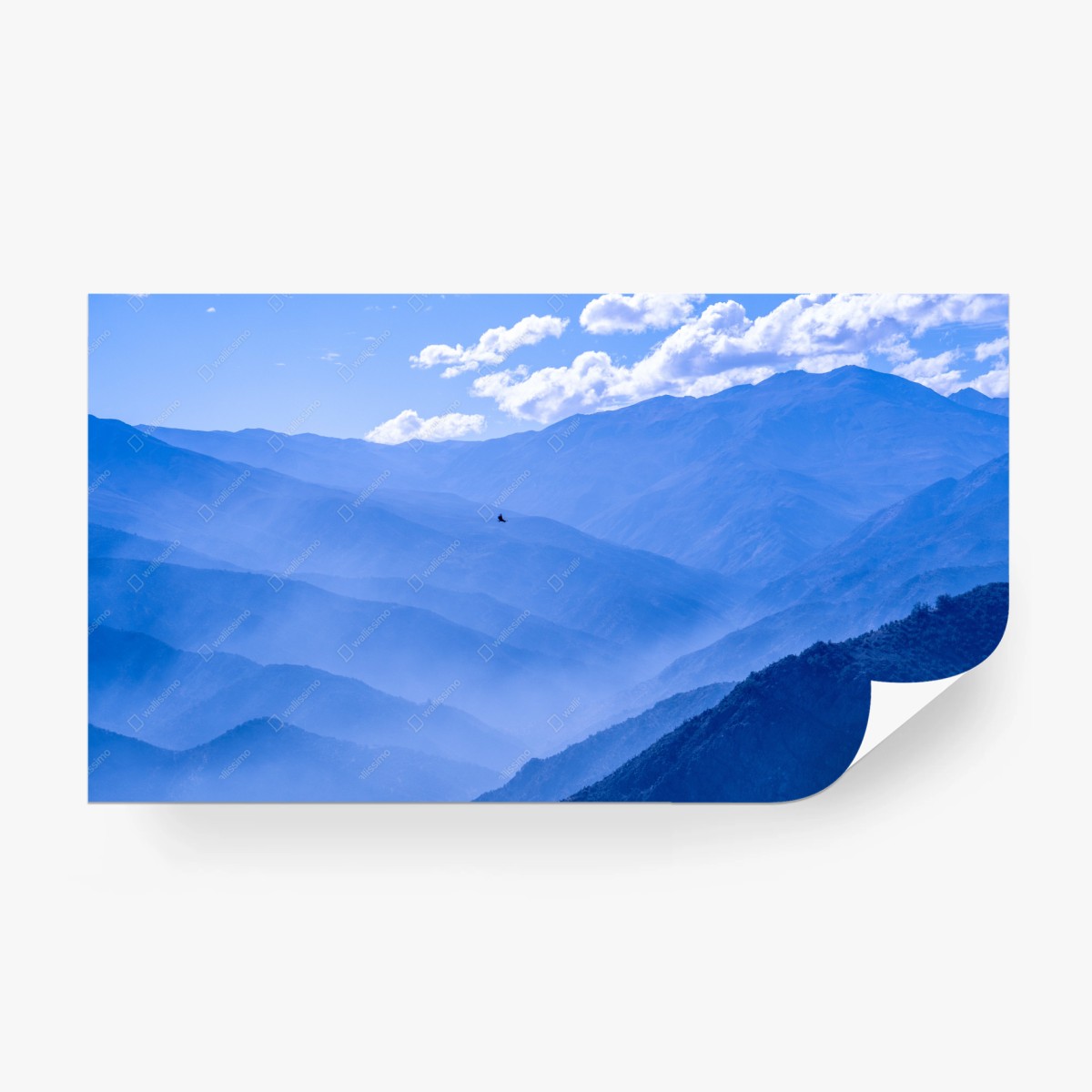 Fototapete ruhige blaue bergschichten – Pixers®