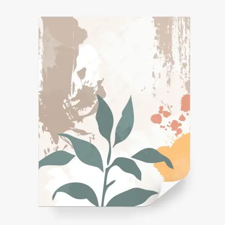 Fototapete zarter botanischer blattdruck – Pixers®