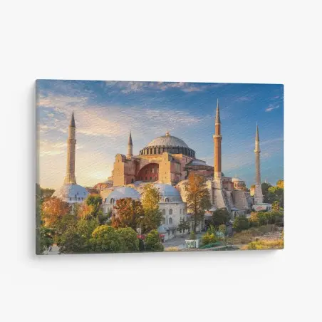 Leinwandbild Hagia Sophia goldene stunde – Pixers®