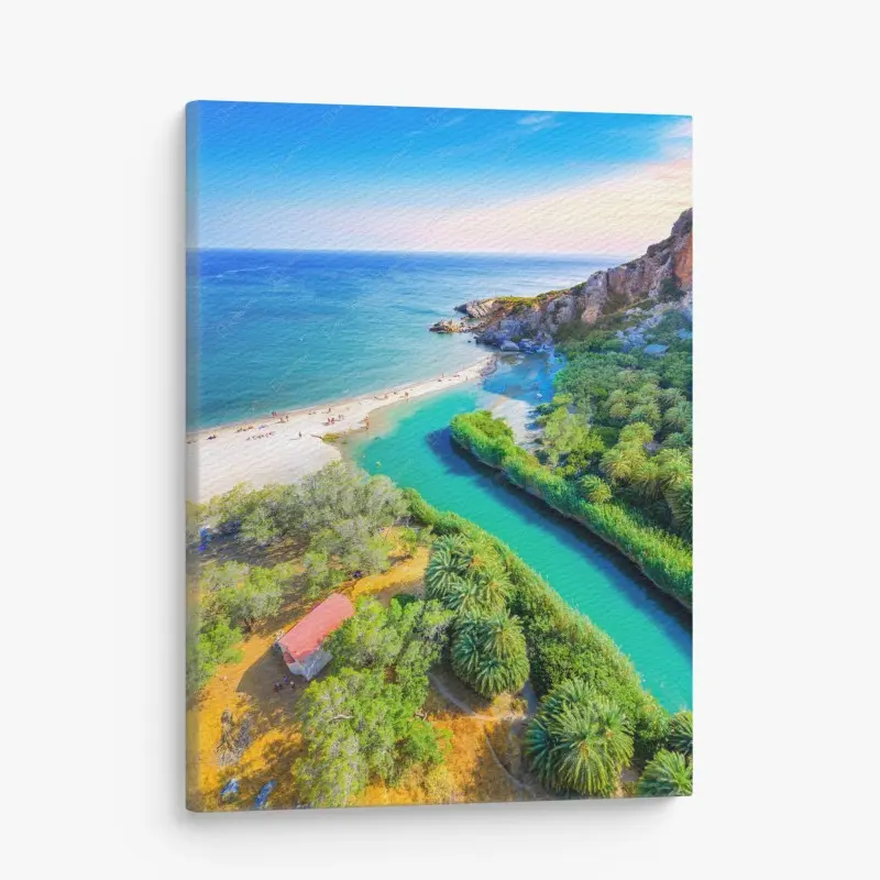 Leinwandbild türkise lagune am strand