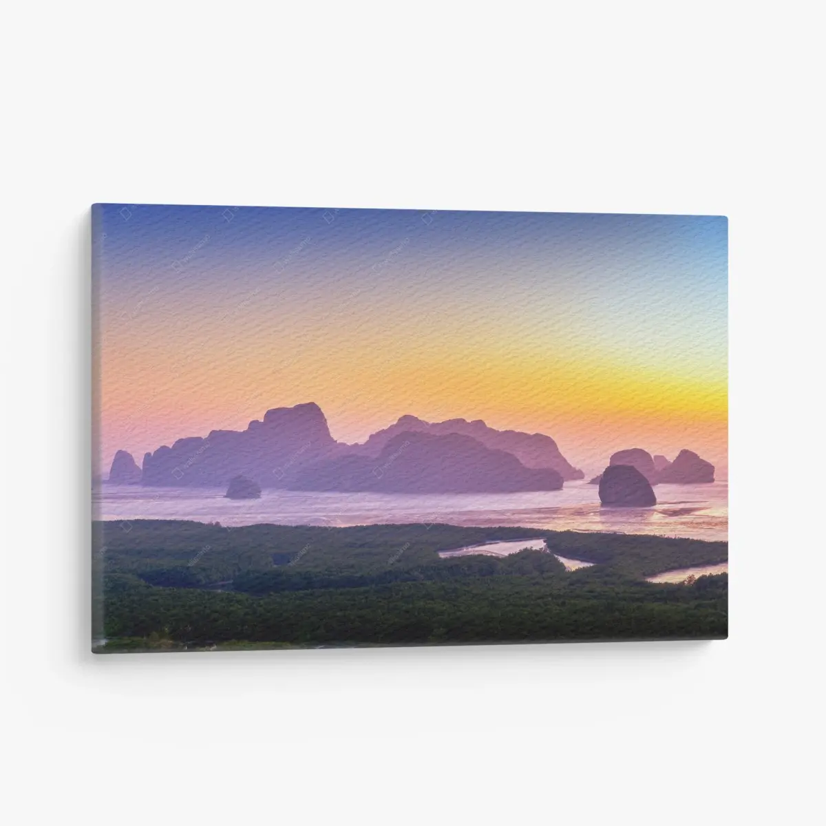 Leinwandbild sonnenaufgang über den inseln von Phang Nga Bay – Pixers®