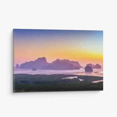 Leinwandbild sonnenaufgang über den inseln von Phang Nga Bay – Pixers®