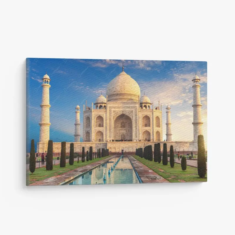 Leinwandbild Taj Mahal bei sonnenaufgang