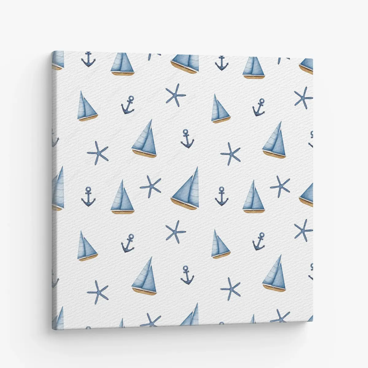 Leinwandbild aquarell maritimes segelmuster – Pixers®