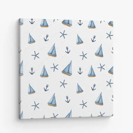 Leinwandbild aquarell maritimes segelmuster – Pixers®
