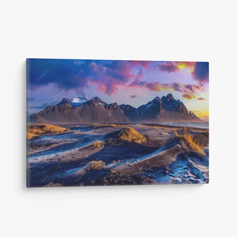 Leinwandbild Vestrahorn sonnenaufgang panorama