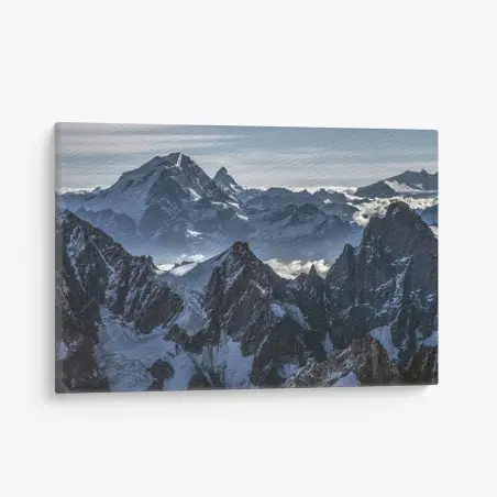 Leinwandbild majestätisches alpen bergpanorama – Pixers®