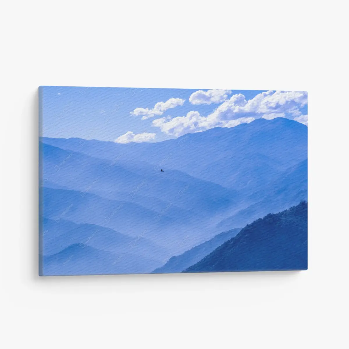 Leinwandbild ruhige blaue bergschichten – Pixers®