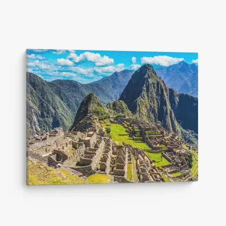 Leinwandbild mystische ruinen von Machu Picchu in den Anden – Pixers®
