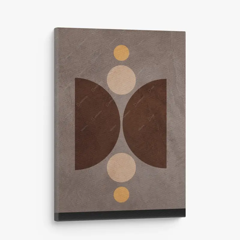 Leinwandbild erdige geometrische balance