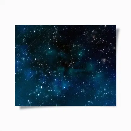 Poster blaue nebelwolke mit sternen – Pixers®