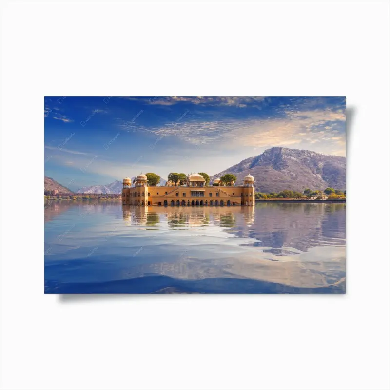 Poster Jal Mahal am ruhigen See