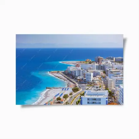 Poster Elli strand, Rhodos küstenpanorama – Pixers®