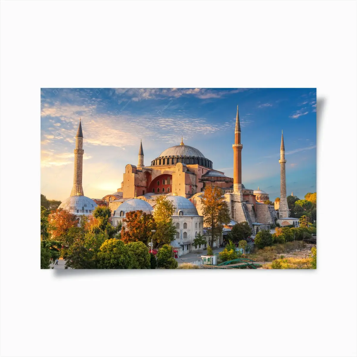 Poster Hagia Sophia goldene stunde – Pixers®