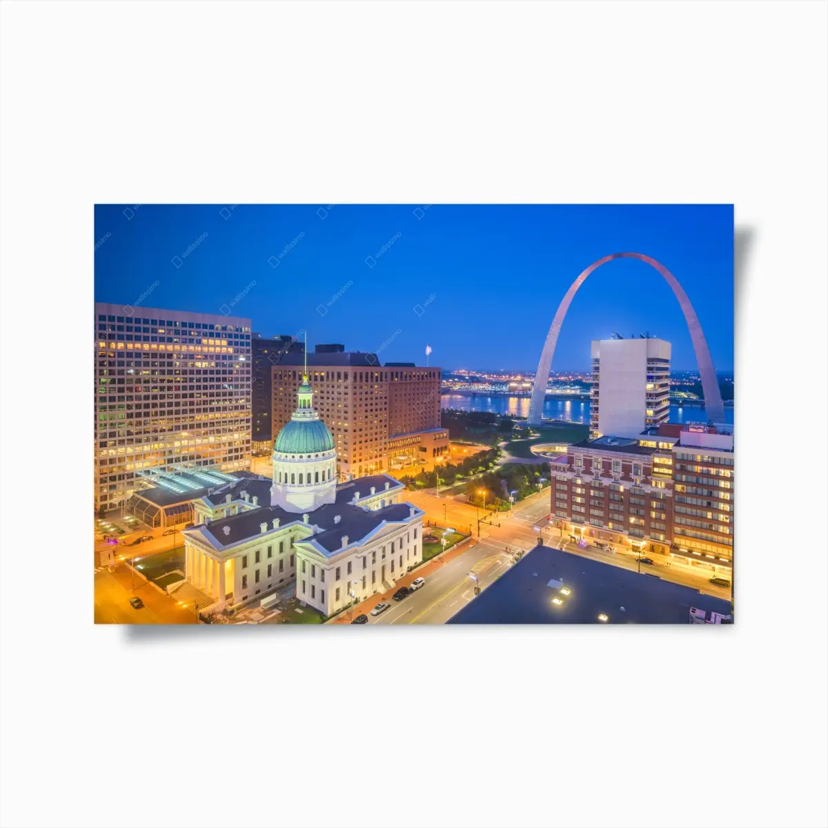 Poster St. Louis skyline bei dämmerung – Pixers®