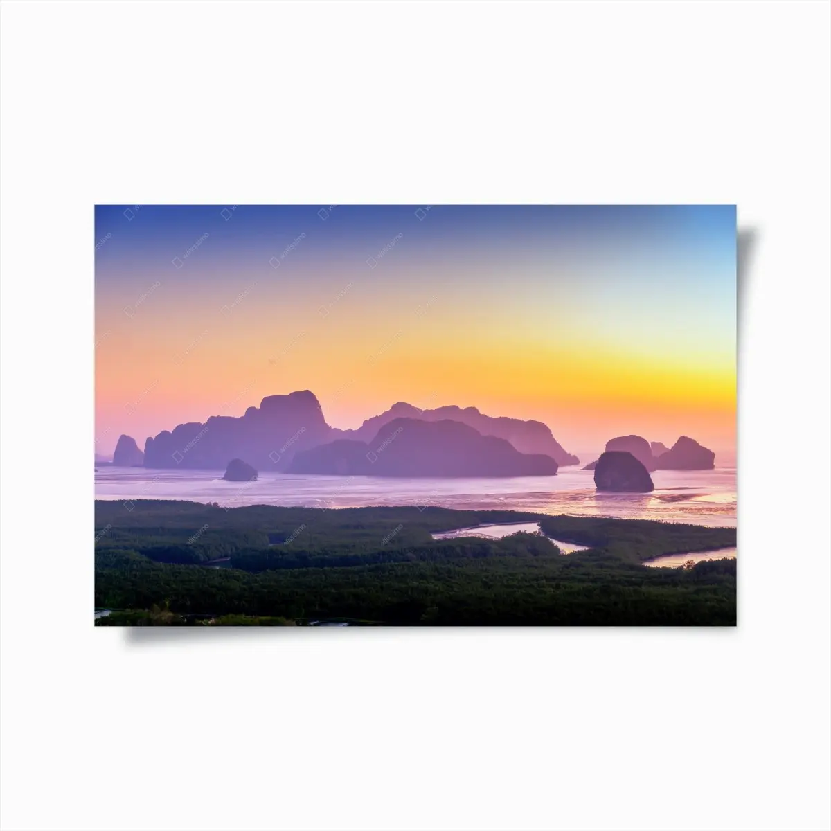 Poster sonnenaufgang über den inseln von Phang Nga Bay – Pixers®