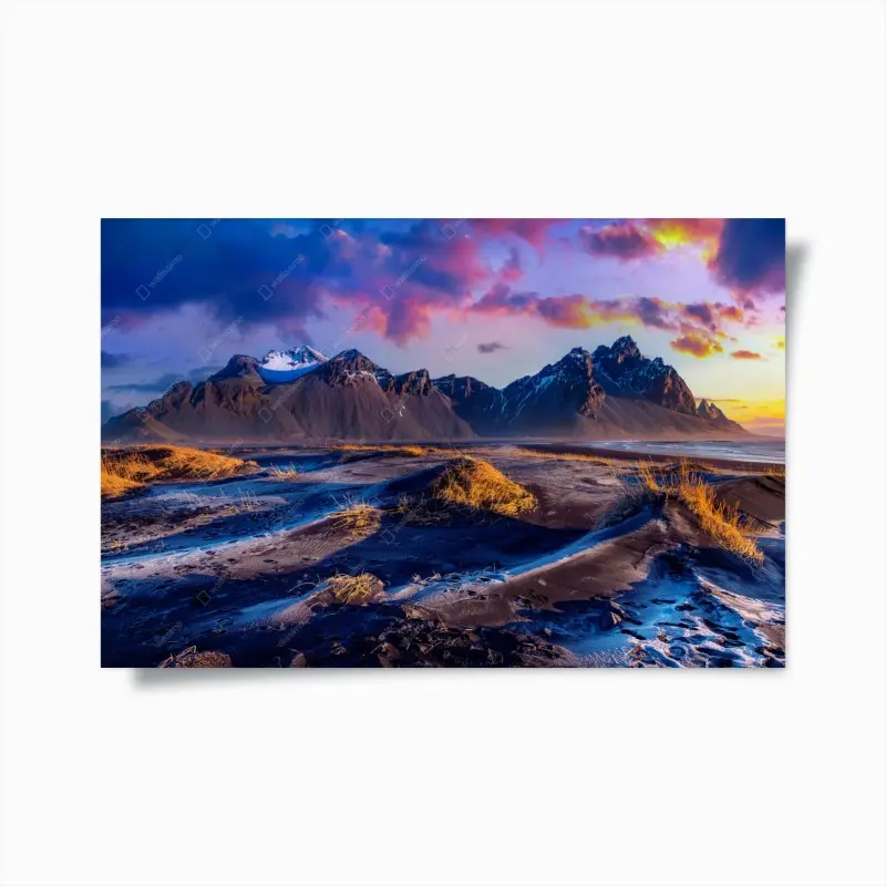 Poster Vestrahorn sonnenaufgang panorama